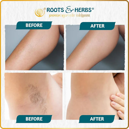 Roots and Herbs Neem and Fennel Depilatory Ubtan for Hair Removal - 70 gm