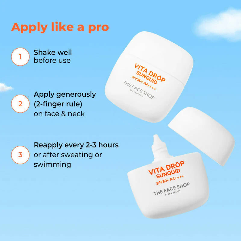 The Face Shop Korean Sunquid- SPF50+ PA++++ Fluid Sunscreen - 50 ml