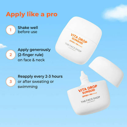 The Face Shop Korean Sunquid- SPF50+ PA++++ Fluid Sunscreen - 50 ml
