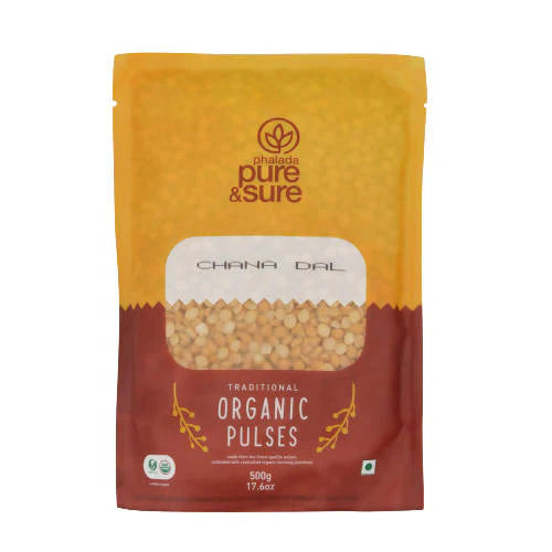 Pure & Sure Chana Dal Traditional Organic Pulses - 500 gm