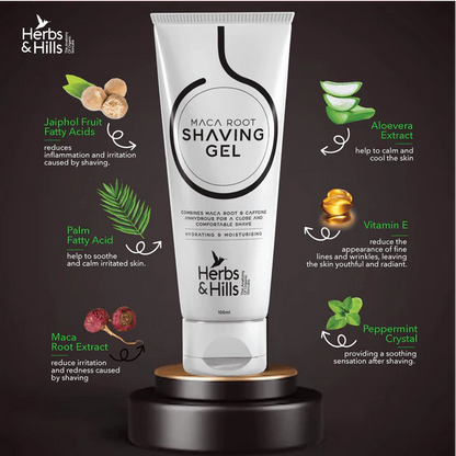 Herbs & Hills Maca Root Shaving Gel - 100 ml