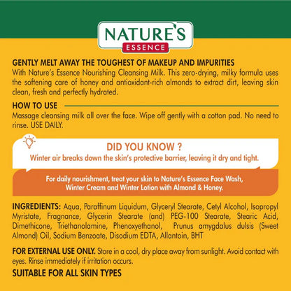 Nature's Essence Nourishing Cleansing Milk (Almond & Honey) - 400 ml