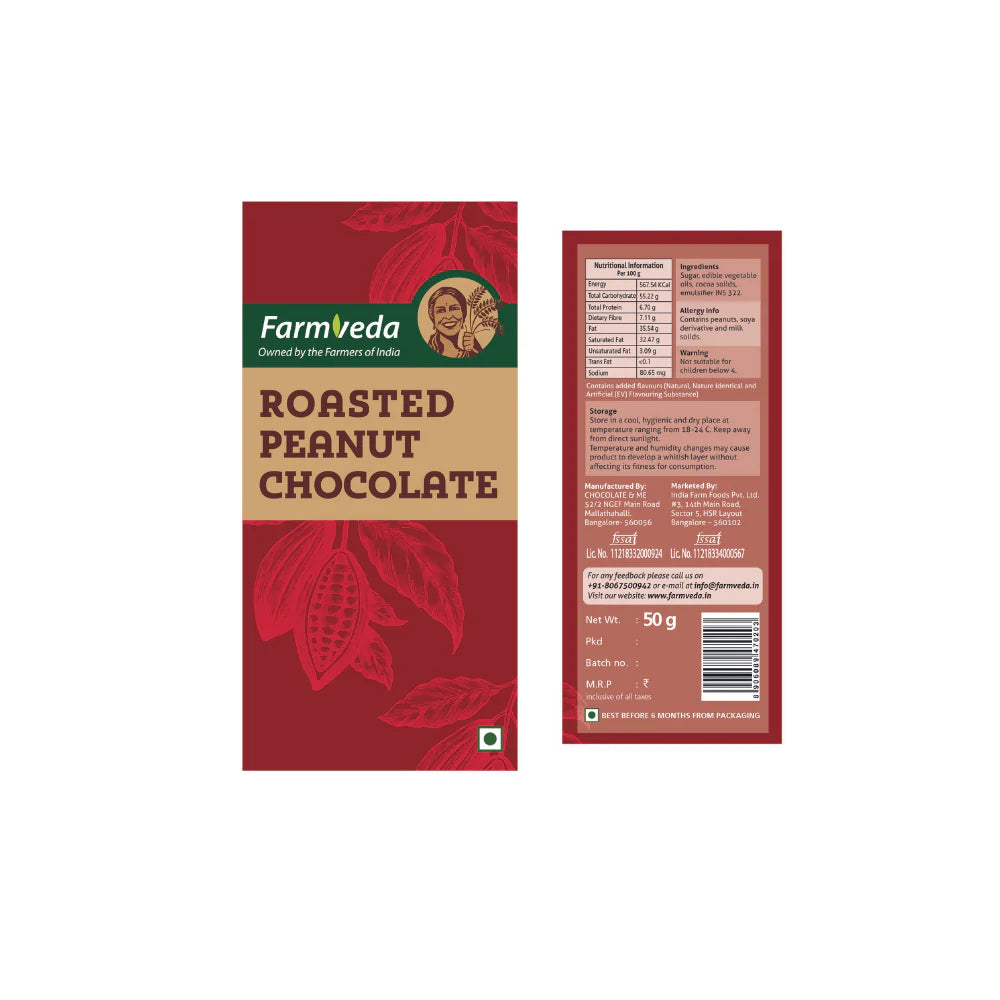Farmveda Chocolates-Roasted Peanut Chocolate