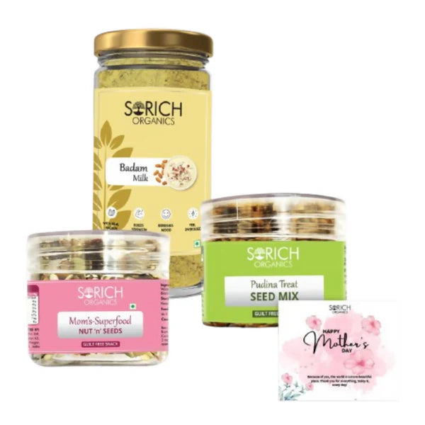 Sorich Organics Mother's Superfood Mix, Badam Milk & Pudina Seeds Mix - Combo - Combo