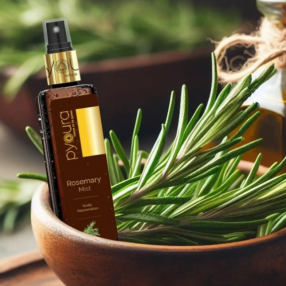 Pyoura Rosemary Water Spray For Hair Fall Control Natural Non-Greasy Heat Protection Serum Mist Toner - 50 ml
