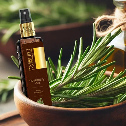 Pyoura Rosemary Water Spray For Hair Fall Control Natural Non-Greasy Heat Protection Serum Mist Toner - 50 ml