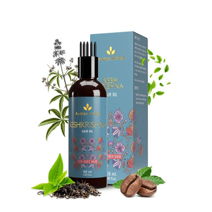 Avimee Herbal Anti Grey Kit With Shakuntala Hair Cleanser, Fights Grey Hair, With Amla, Curry Leaf and Henna Oil - kit