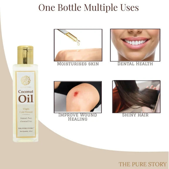 The Pure Story Natural Cold Pressed Coconut Hair Oil
