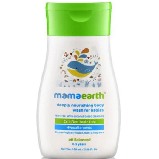 Mamaearth Deeply Nourishing Baby Body Wash For Natural Cleansers & Tear-Free Formula -100 ml