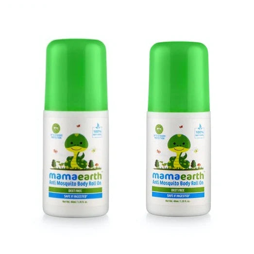 Mamaearth Natural Anti Mosquito Body Roll On For Kids with Citronella Eucalyptus & Lemongrass Oil