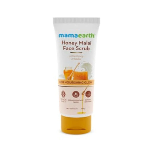 Mamaearth Honey Malai Face Scrub For Nourishing Glow