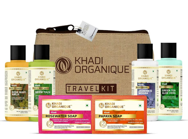 khadi Organique Grooming Travel Kit Men & Women - combo