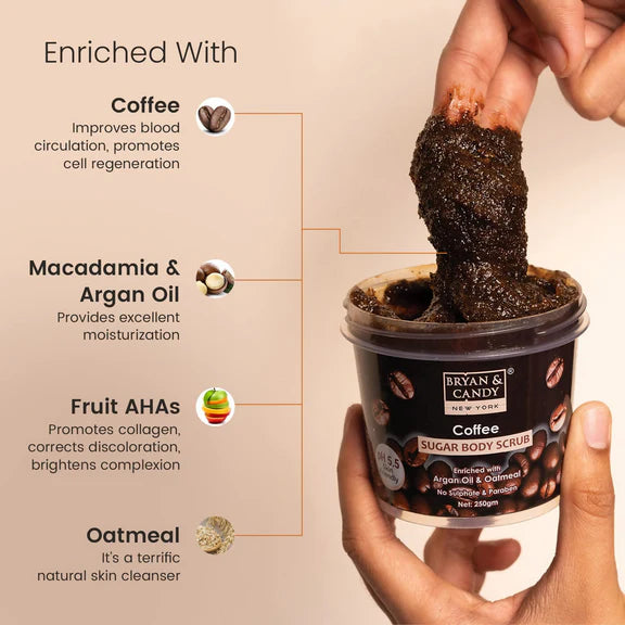 Bryan & Candy Coffee Sugar Body Scrub - 250 gm