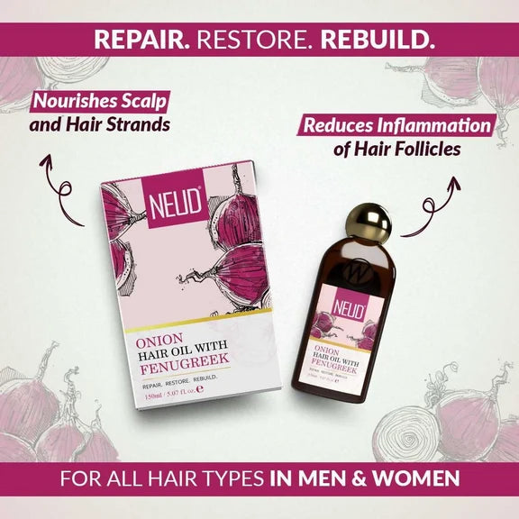 Neud Premium Onion Hair Oil with Fenugreek - 150 ml