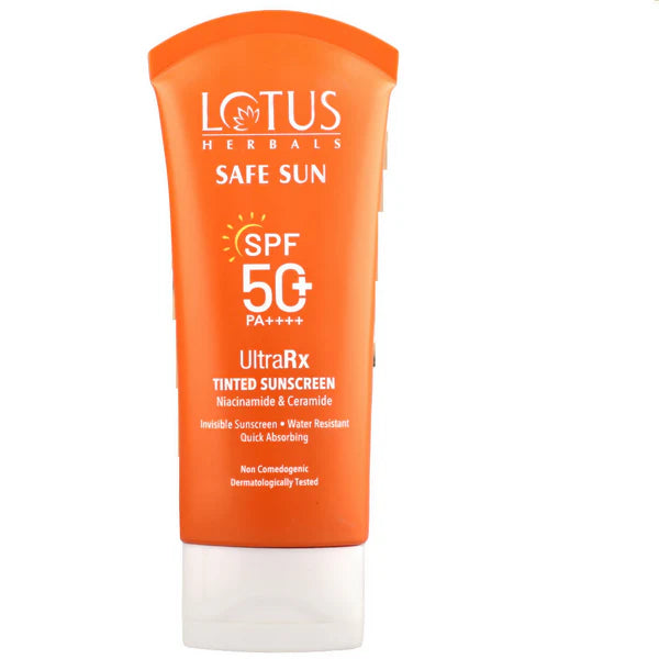 Lotus Herbals Safesun Ultrarx Tinted Sunscreen SPF 50+ PA++++ - 50 gm