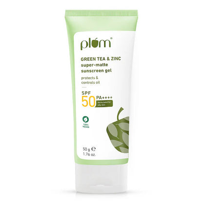 Plum Green Tea & Zinc Super-Matte Sunscreen Gel SPF 50 PA ++++ - 50 gm