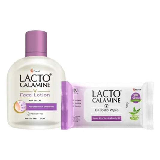 Lacto Calamine Oil Control Therapy - Face Lotion & Wipes - combo