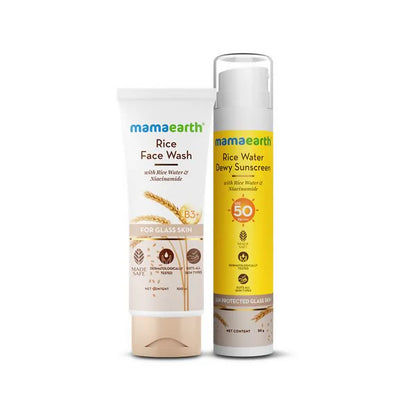 Mamaearth Rice Water Cleanse & Protect Combo