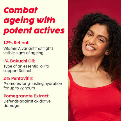PLIX The Plant Fix Pomegranate 1% Retinol & 1% Bakuchi Oil Anti Ageing Night Cream - 50 gm