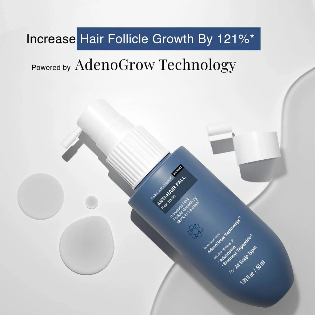 Bare Anatomy Expert Anti Hair-Fall Tonic Helps in 121% Growth in 14 days with Biotin, Adenosine - 50 ml - Pack of 1