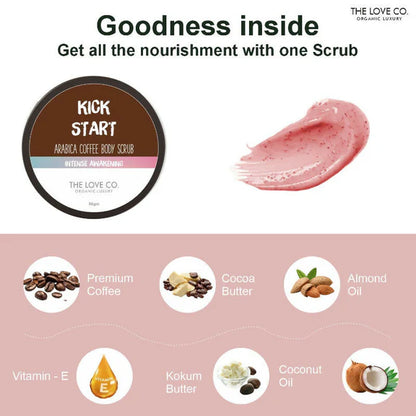 The Love Co. Kick Start Arabica Coffee Body Scrub - 90 gm