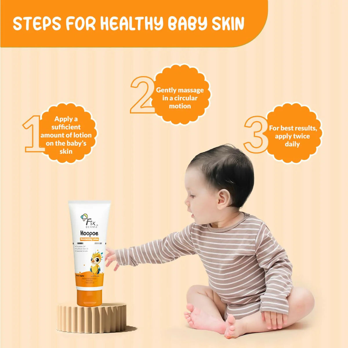 Fixderma Hoopoe Baby Moisturizing Lotion with 1% Ceramide - 100 ml