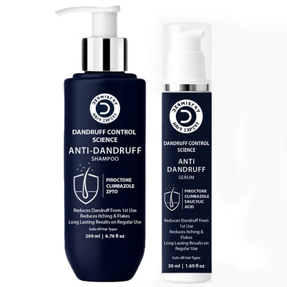 Dermistry Anti-Dandruff Control Hair Serum & Shampoo - combo