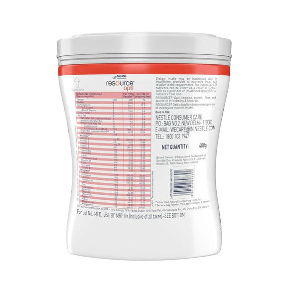 Nestle Resource Opti Protein Powder - Vanilla Flavor - 400 gm ...