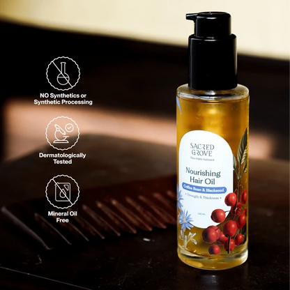 Sacred Grove Coffee Bean & Blackseed Nourishing Hair Oil - 100 ml