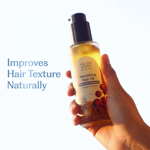Sacred Grove Coffee Bean & Blackseed Nourishing Hair Oil - 100 ml