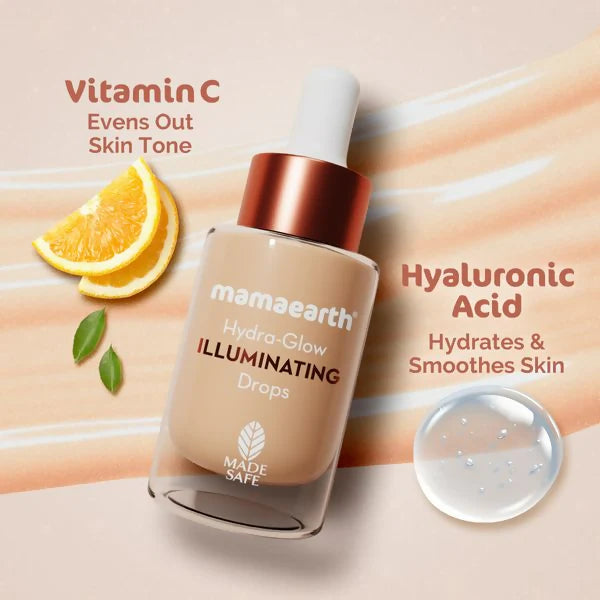 Mamaearth Hydra-Glow Illuminating Drops with Vitamin C & Hyaluronic Acid