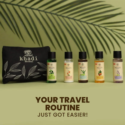 Vagad's Khadi Grooming Travel Kit Men & Women - combo