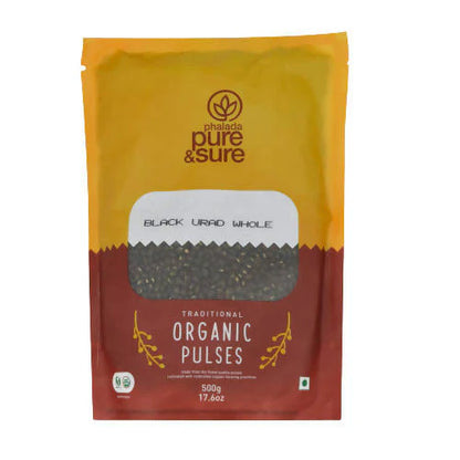 Pure & Sure Black Urad Dal Whole Organic Pulses - 500 gm