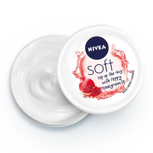 Nivea Soft Light Moisturizer Cream Peppy Pomegranate For Hands And Body - 50 ml
