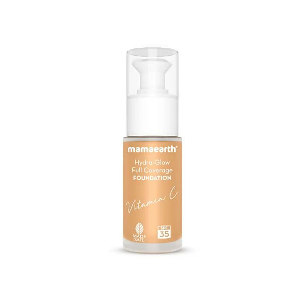 Mamaearth Hydra-Glow Full Coverage Foundation With Vitamin C & Turmeric - Sun Glow