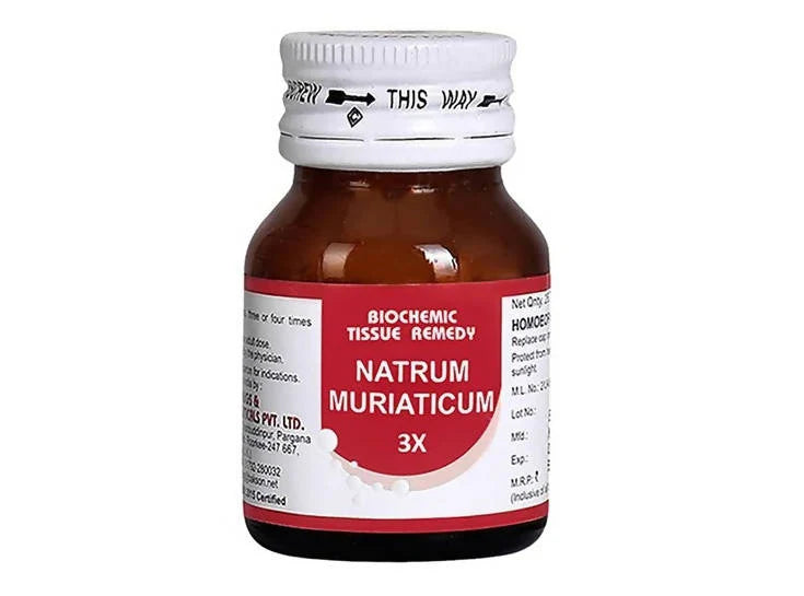 Bakson's Homeopathy Natrum Muriaticum Biochemic Tablets -3X