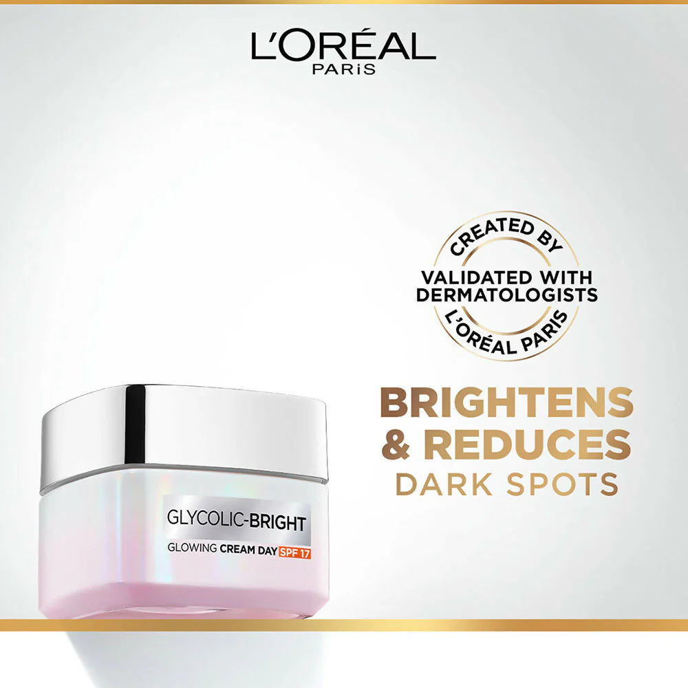 L'Oreal Paris Glycolic Acid Glowing And Protecting CSMS (Cleanser, Serum, Moisturizer, Sunscreen) Regime Kit -kit