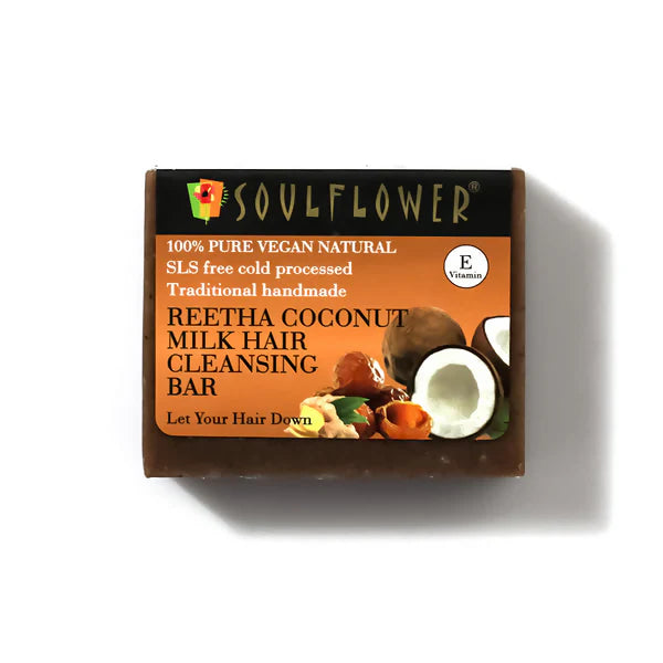 Soulflower Reetha Coconut Milk Hair Cleansing Bar