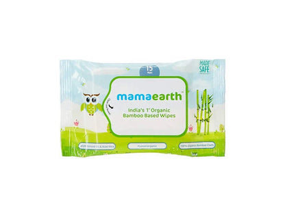 Mamaearth India's 1st Organic Bamboo Based Wipes  - 72 Wipes