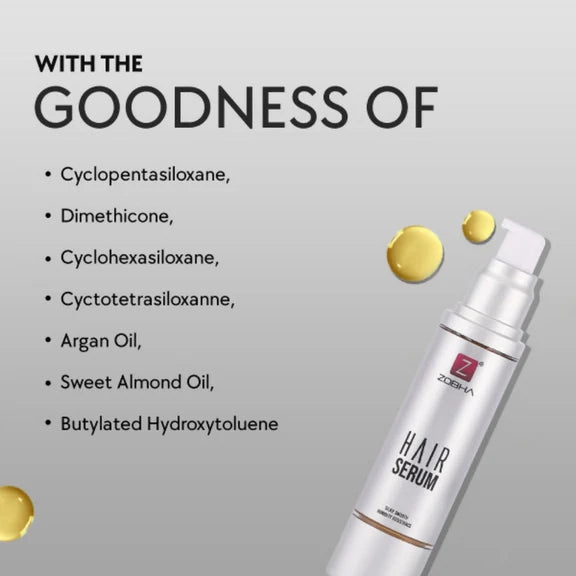 Zobha Argan Oil Hair Serum For Silky Smooth Hair - 50 ml