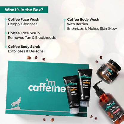 mCaffeine Shower Temptations Gift Set Kit For Women & Men - combo