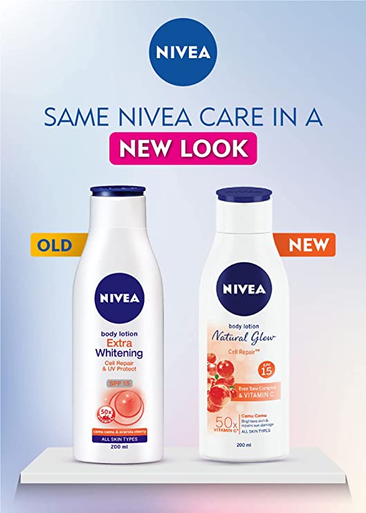 Nivea Body Lotion Natural Glow Cell Repair - 75 gm