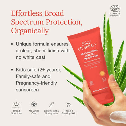Juicy Chemistry Moisturising Mineral Sunscreen SPF 40 PA++++ - 50 gm