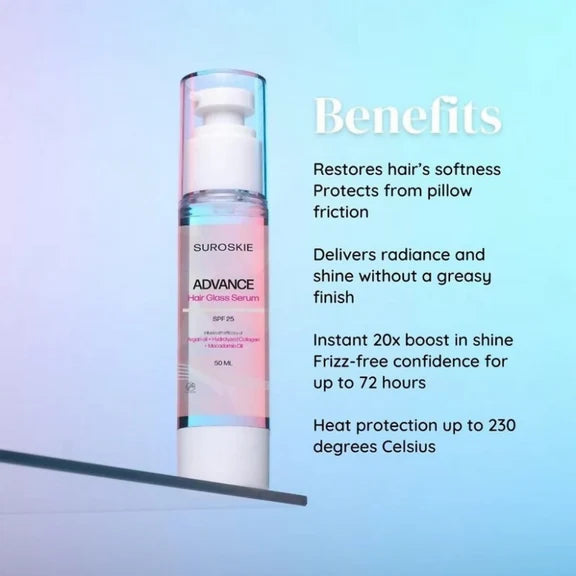 SUROSKIE Advance Glass Hair Serum For Shine & Frizz Control - 50 ml