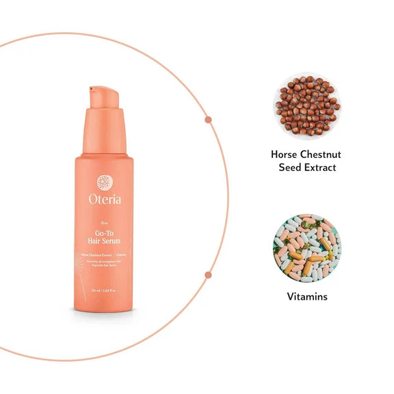 Oteria Go-To Hair Serum Premium Anti Frizz Hair Serum - Enriched with B-Vitamins & Niacinamide - 50 ml