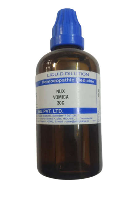 SBL Homeopathy Nux Vomica Dilution -30 CH