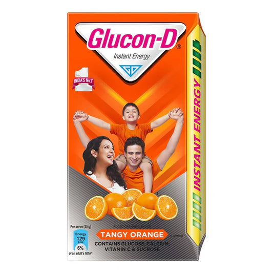 Glucon-D Instant Energy Health Drink - Tangy Orange | Tangy Orange Glucose Powder | Instant Energy & Immunity Recharge | With Vitamin C & Calcium - 1 kg