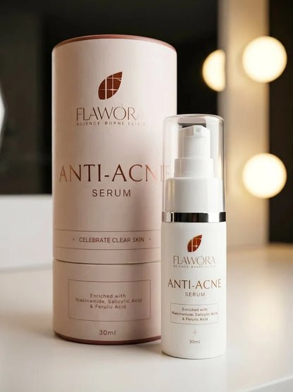 Flawora Set of Anti-Grey Hair Serum and Anti Acne Serum - combo