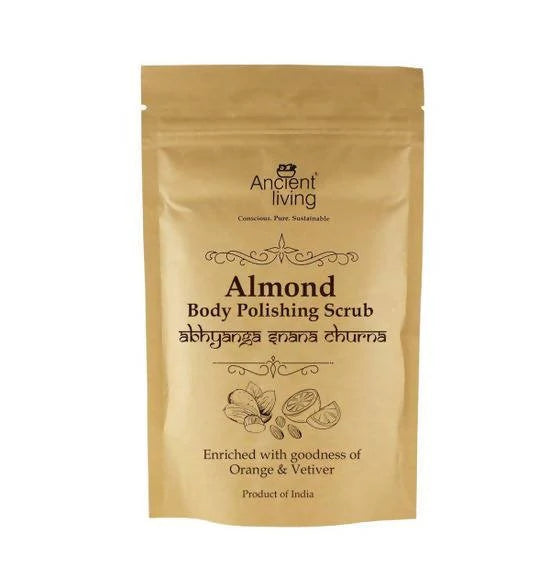 Ancient Living Almond Body Polishing Scrub - Glass Jar - 100 gm