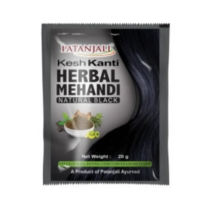 Patanjali Kesh kanti Herbal Mehandi Natural Black - 20 gm - Pack of 3